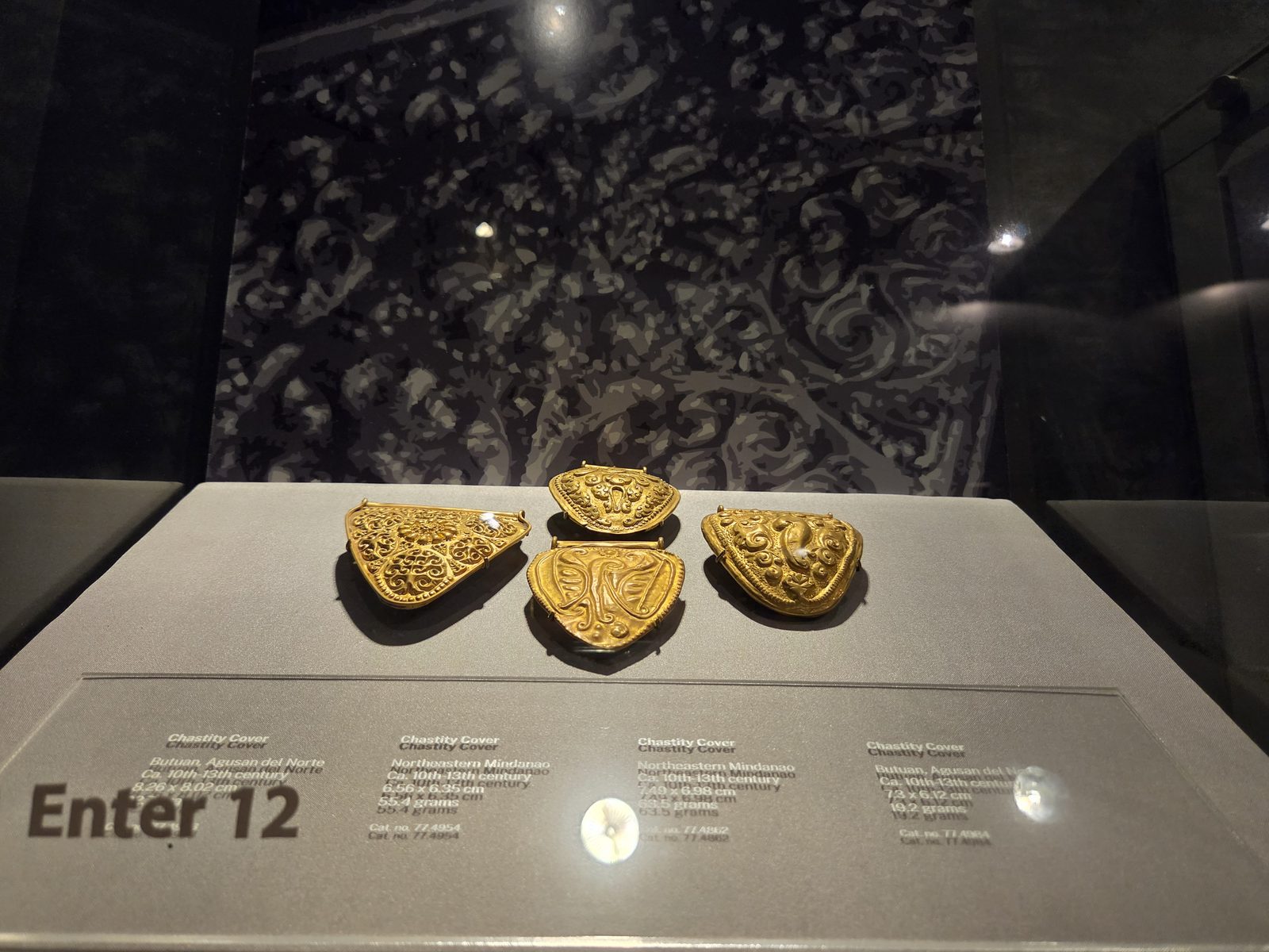 Pre-colonial gold chastity covers on display